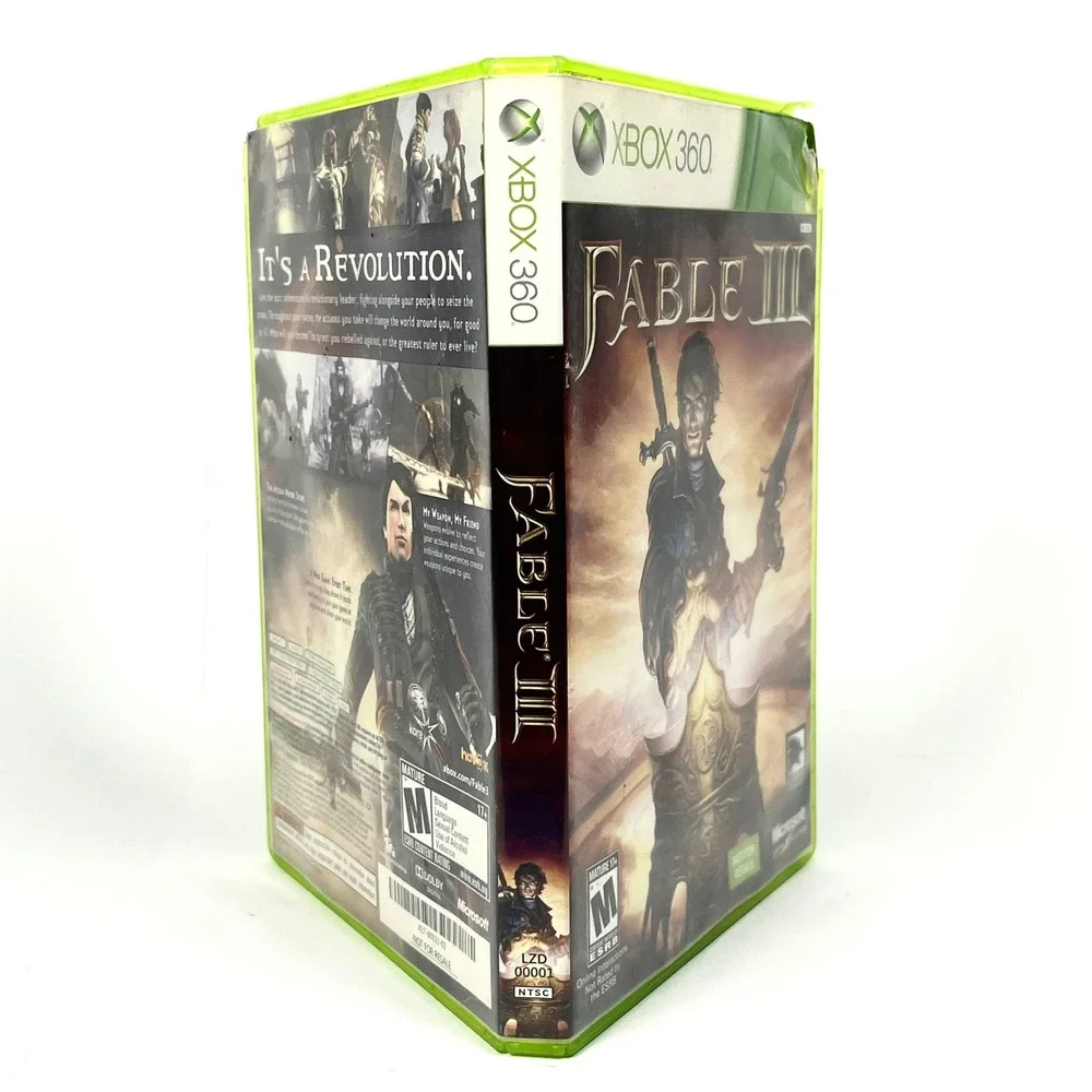 Fable‎ III 3 Xbox 360 Game Microsoft Lionhead Studios Broken Case Heavy Wear